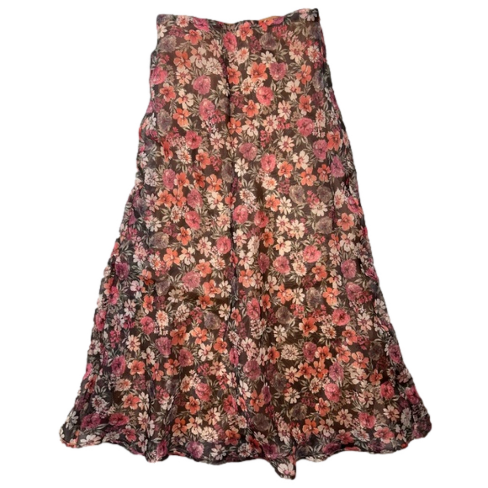 LOST + WANDER women's size small floral boho shimmery maxi skirt NWT - Picture 2 of 8